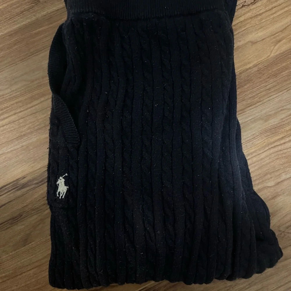 Polo by Ralph Lauren Women Black Cable Jogger - Picture 2 of 4